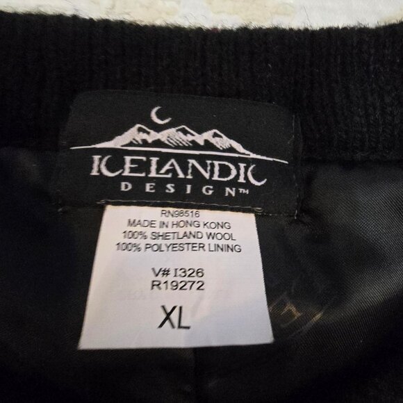 Icelandic Design XL Womens Floral Cardigan Shetland Wool Cottagecore Old Money - Picture 3 of 11